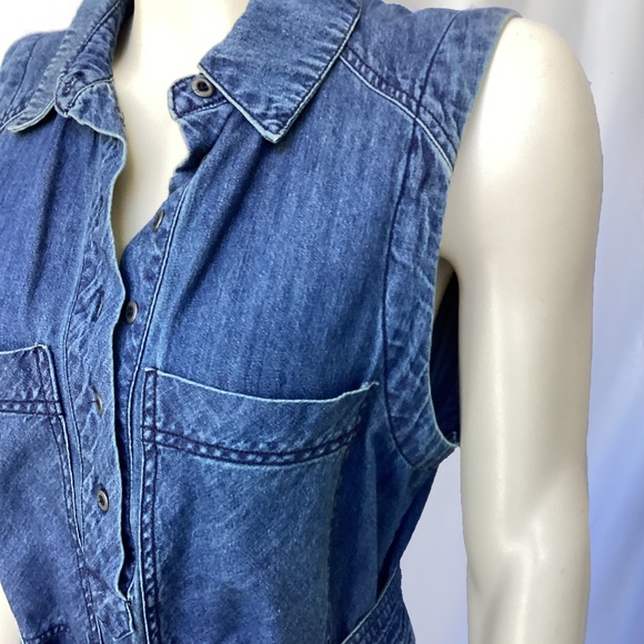 Free People Blue Sleeveless Cecilia Denim Maxi Dress - Picture 5 of 6